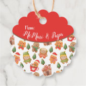 かわいいジンジャーブレッドマンクッキーズクリスマスホリデー フェイバータグ (裏面)