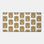 かわいいジンジャーブレッドマンクッキーパターンキッズ デスクマット (正面)