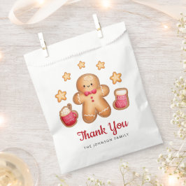 かわいいジンジャーブレッドマンクリスマスの御礼 フェイバーバッグ