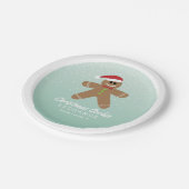 かわいいジンジャーブレッドマンクリスマスクッキー交換 ペーパープレート (アングル)