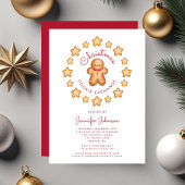 かわいいジンジャーブレッドマンクリスマスクッキー交換 招待状