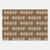 かわいいジンジャーブレッドマンクリスマスホリデーベイカーギフト ラッピングペーパーシート (正面)