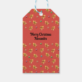 かわいいジンジャーブレッドマンクリスマス ギフトタグ