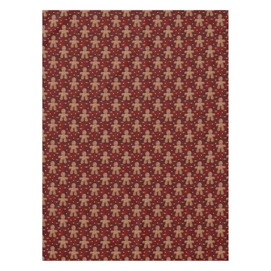 かわいいジンジャーブレッドマンクリスマス テーブルクロス (正面)