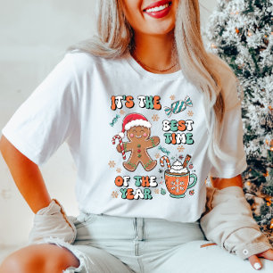 かわいいジンジャーブレッドマンクリスマスTシャツ Tシャツ