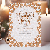 かわいいジンジャーブレッドマンコokiesのクリスマスパーティー 招待状