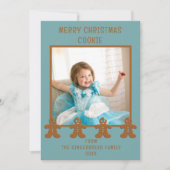 かわいいジンジャーブレッドマンフォトクリスマスホリデーカード シーズンカード (正面)