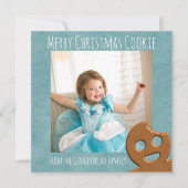 かわいいジンジャーブレッドマンメリークリスマスホリデーカード シーズンカード (正面)