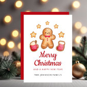 かわいいジンジャーブレッドマンメリークリスマス シーズンカード