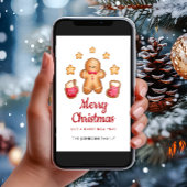かわいいジンジャーブレッドマンメリークリスマス シーズンカード