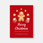 かわいいジンジャーブレッドマンメリークリスマス シーズンカード