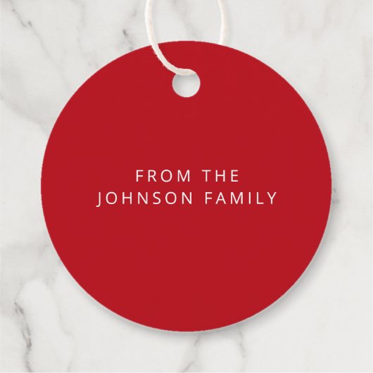 かわいいジンジャーブレッドマンメリークリスマス フェイバータグ (裏面)