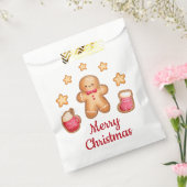 かわいいジンジャーブレッドマンメリークリスマス フェイバーバッグ (封をした状態)