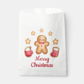 かわいいジンジャーブレッドマンメリークリスマス フェイバーバッグ (正面)