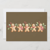 かわいいジンジャーブレッドマン クリスマスホリデー ベーカリー ギフト シーズンカード (正面)