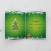 かわいいジンジャーブレッドマン&クリスマスライトカード シーズンカード (内部)