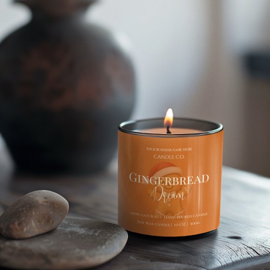 かわいいジンジャーブレッドマン クリスマス キャンドルラベル スクエアシール