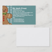 かわいいジンジャーブレッドマン&スノーフレーク 名刺 (正面/裏面)