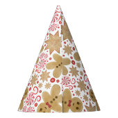 かわいいジンジャーブレッドマン&ペパーミントキャンディークリスマス パーティーハット (裏面)