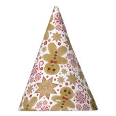 かわいいジンジャーブレッドマン&ペパーミントキャンディークリスマス パーティーハット (右)