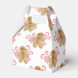 かわいいジンジャーブレッドマン&ペパーミントキャンディークリスマス フェイバーボックス