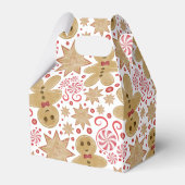 かわいいジンジャーブレッドマン&ペパーミントキャンディークリスマス フェイバーボックス (裏面サイド)