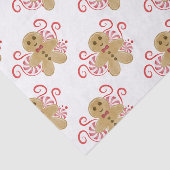 かわいいジンジャーブレッドマン&ペパーミントキャンディークリスマス 薄葉紙 (詳細)