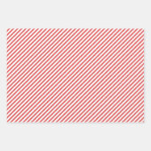 かわいいジンジャーブレッドマン&レッドストライプのクリスマス ラッピングペーパーシート (正面2)