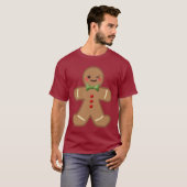 かわいいジンジャーブレッドマン Tシャツ (正面フル)