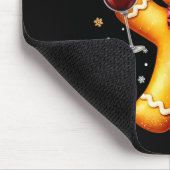 かわいいジンジャーブレッドレパードコケットクリスマスワインX マウスパッド (コーナー)