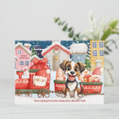 かわいいジンジャーブレッド写真クリスマス年賀状 シーズンカード (スタンド正面)