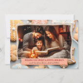 かわいいジンジャーブレッド写真クリスマス年賀状 シーズンカード (裏面)