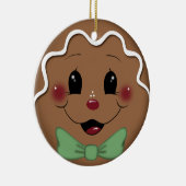 かわいいジンジャーブレッド少年クリスマスの飾り セラミックオーナメント (右)