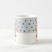 かわいいジンジャーブレッド雪の結晶スケッチ名クリスマス コーヒーマグカップ (中央)