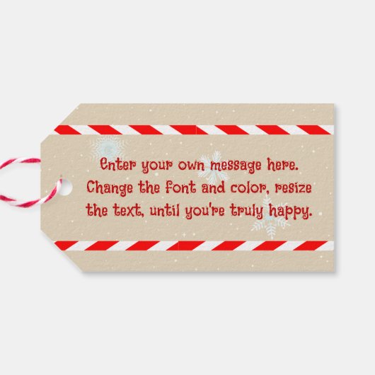 かわいいジンジャーブレッド飛行機 ギフトタグ (裏面横)