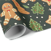 かわいいジンジャーブレッド ラッピングペーパー (ロールコーナー)