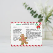 かわいいジンジャーブレッドCookieレシピカード シーズンポストカード (スタンド正面)