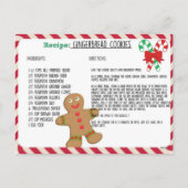 かわいいジンジャーブレッドCookieレシピカード シーズンポストカード (裏面)