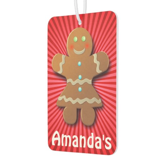 かわいいジンジャーブレッドCookie カーエアーフレッシュナー (左)