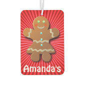 かわいいジンジャーブレッドCookie カーエアーフレッシュナー (裏面)