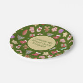 かわいいジンジャーブレッドCookie ペーパープレート (アングル)