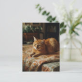 かわいいジンジャー子猫はがき ポストカード (スタンド正面)