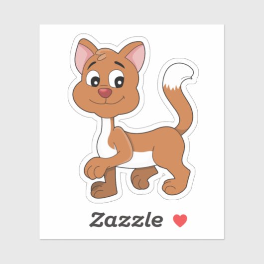 かわいいジンジャー子猫ステッカー シール (シート)