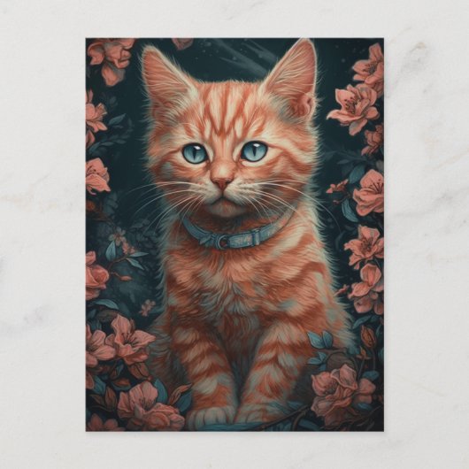かわいいジンジャー子猫 ポストカード (正面)
