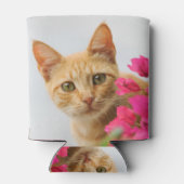 かわいいジンジャー猫ネコが見守るYou Photo - 缶クーラー (裏面)