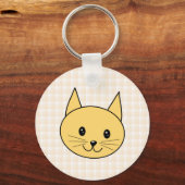 かわいいジンジャー猫。背景を確認。 キーホルダー (正面)