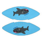 かわいいジンベエザメのハッピーアニメイラストレーション アメリカンフットボール (パネル)