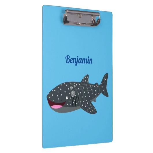 かわいいジンベエザメのハッピーアニメイラストレーション クリップボード (右)