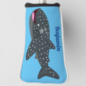 かわいいジンベエザメのハッピーアニメイラストレーション ゴルフヘッドカバー (回転90)