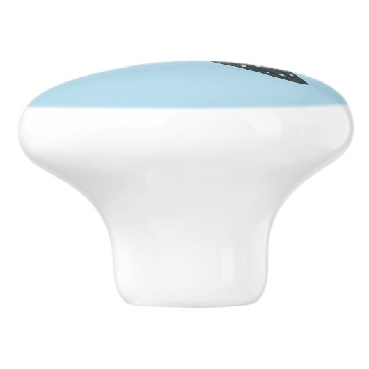 かわいいジンベエザメのハッピーアニメイラストレーション セラミックノブ (側面)